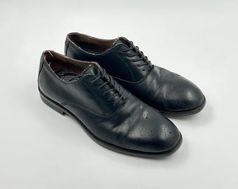 Vintage Aldo Leather Oxford Shoes: Black Brogue Business  display picture 1