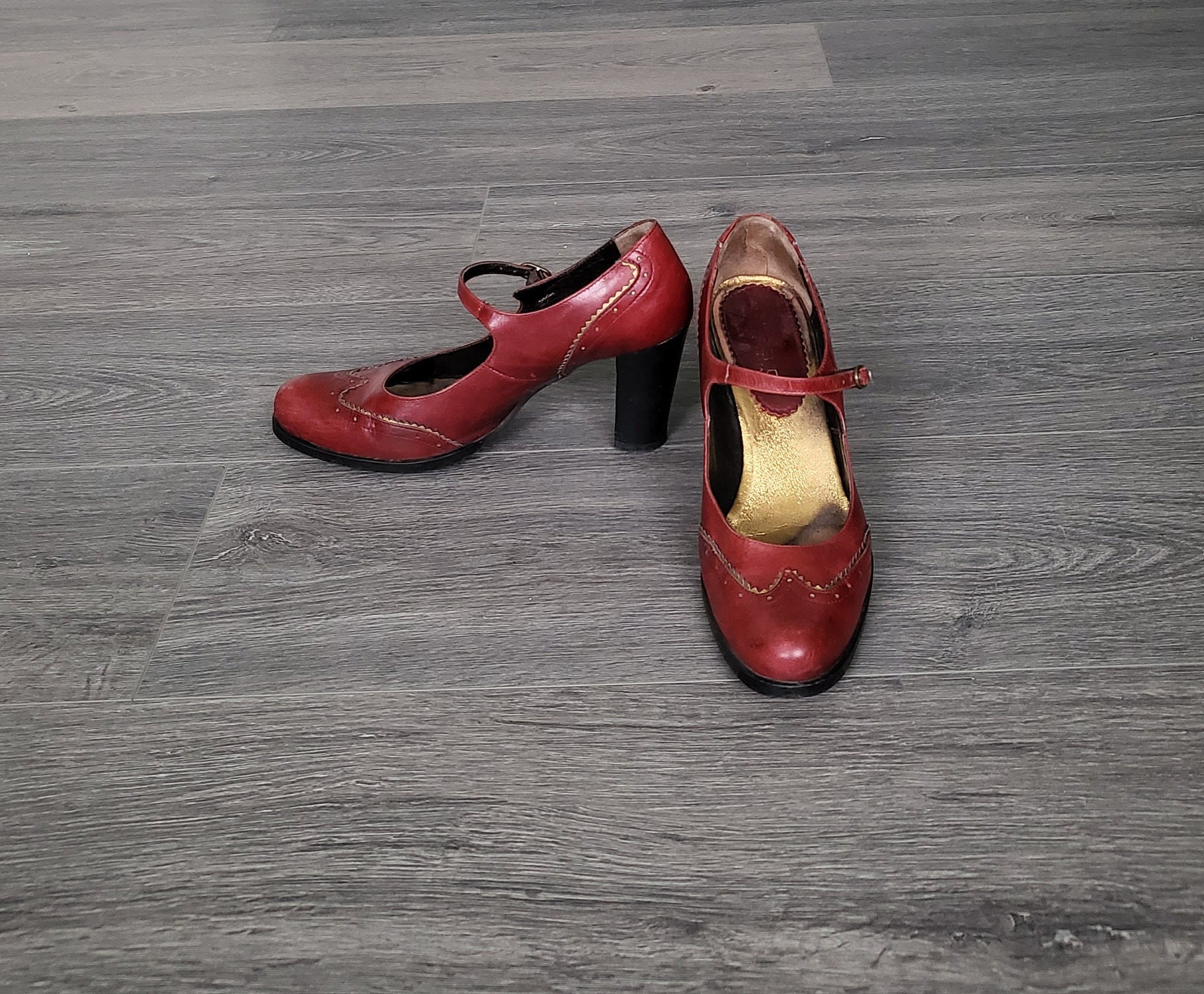Wingtip Mary Janes - Etsy