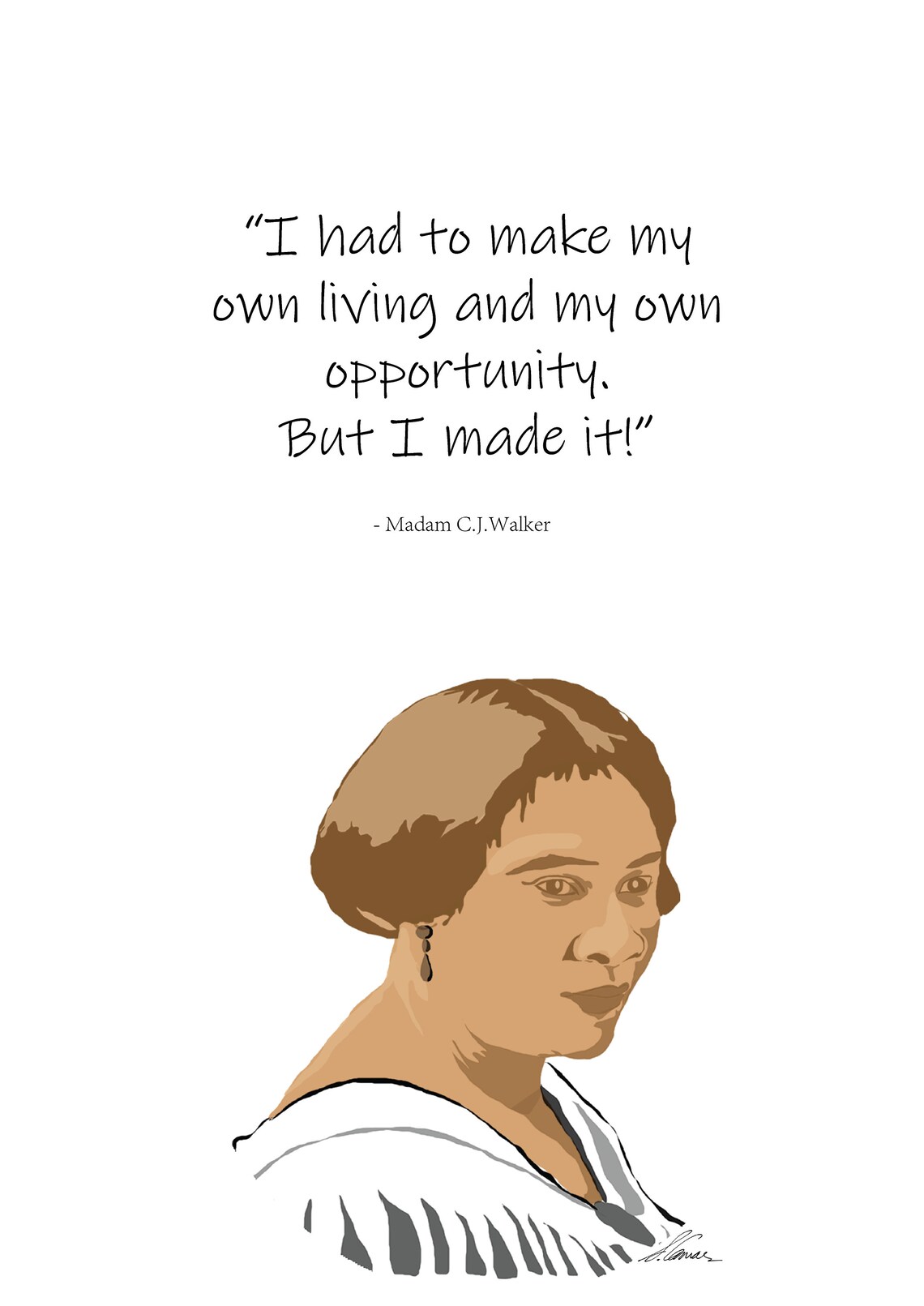 Madam C J Walker Inspirational Quote. Download Your Print | Etsy