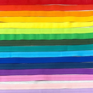 1 Inch (2.5 cm) Plush, Matte Fold Over Elastic (FOE) - Strong, durable - Cloth Diapers, Underwear, Blankets, Garments