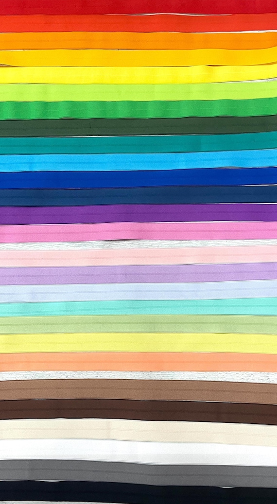 Plush Matte Fold Over Elastic (FOE), 1-Inch, Durable Knit Latex Free