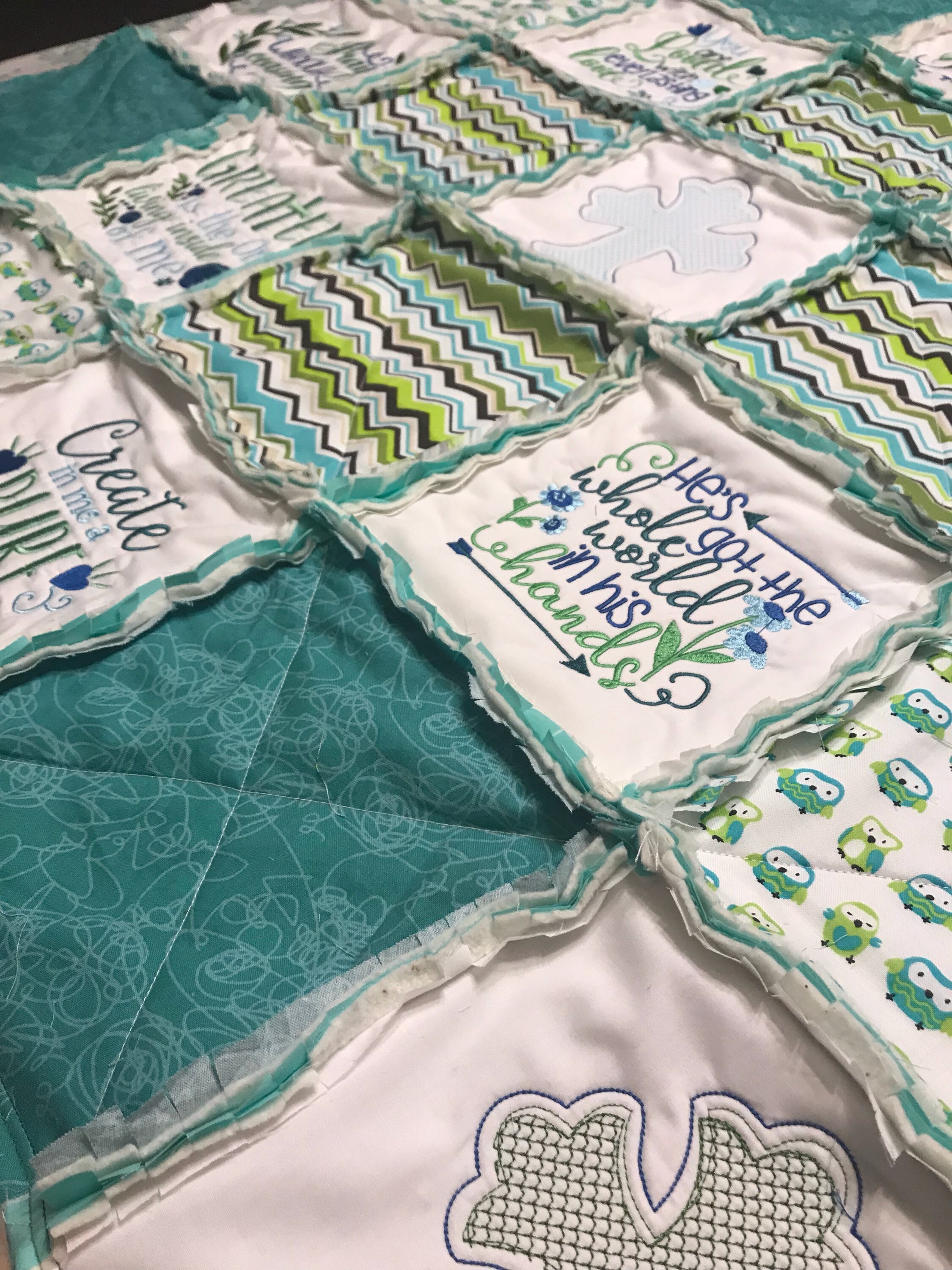 Embroidered Quilt Squares Blessings 2 Sew Your Own Blessing Etsy