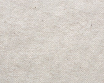 100% Organic, Unbleached, Natural Cotton Flannel Fabric, 60" wide