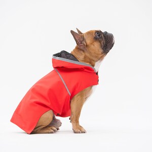 Raincoat for dog Clothing for dog Dog Wear Dog Jacket Pet Clothing Any Breed Gift Red