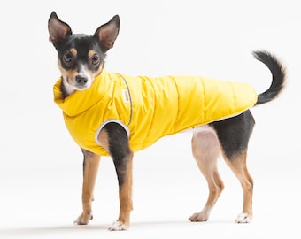 Dog clothes, warm jacket for dog, warm jacket, jacket for dog, dog jacket, dog wear, yellow jacket, water-resistant jacket, gift for her