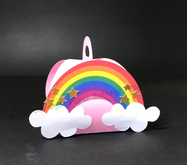 Rainbow theme party decoration favor boxes Customization available .. Small size