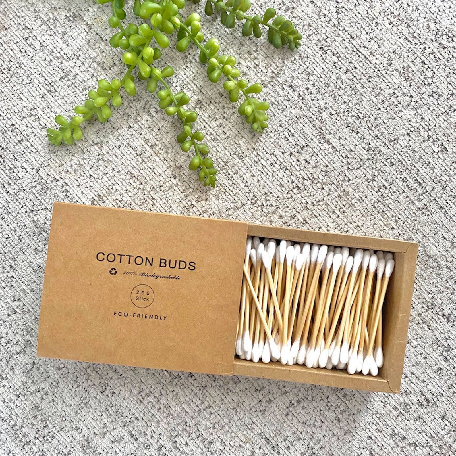 200 Pc Biodegradable Cotton Buds Ecofriendly & Aesthetic Etsy