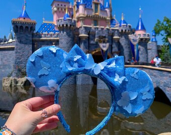 Blue Butterfly Mouse Ears