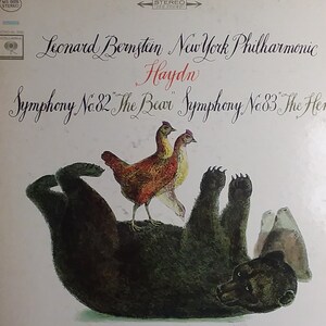 Leonard Bernstein, New York Philharmonic - Haydn Symphony No. 82 "The Bear" Symphony No. 83 "The Hen" MS-6609 Vinyl Record LP 1965