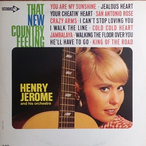 Henry Jerome and His Orchestra - That New Country Feeling DL-4676 Vinyl Record LP 1965