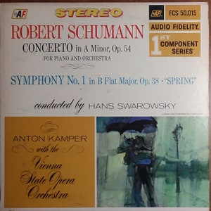 Hans Swarowsky, Vienna State Opera Orchestra - Robert Schumann Concerto in A Minor, Op. 54 FCS-50015 Vinyl Record LP 1959