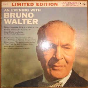 Bruno Walter Conducts The New York Philharmonic Orchestra/Columbia Symphony Orchestra - An Evening with Bruno Walter WZ-2 Vinyl Record LP