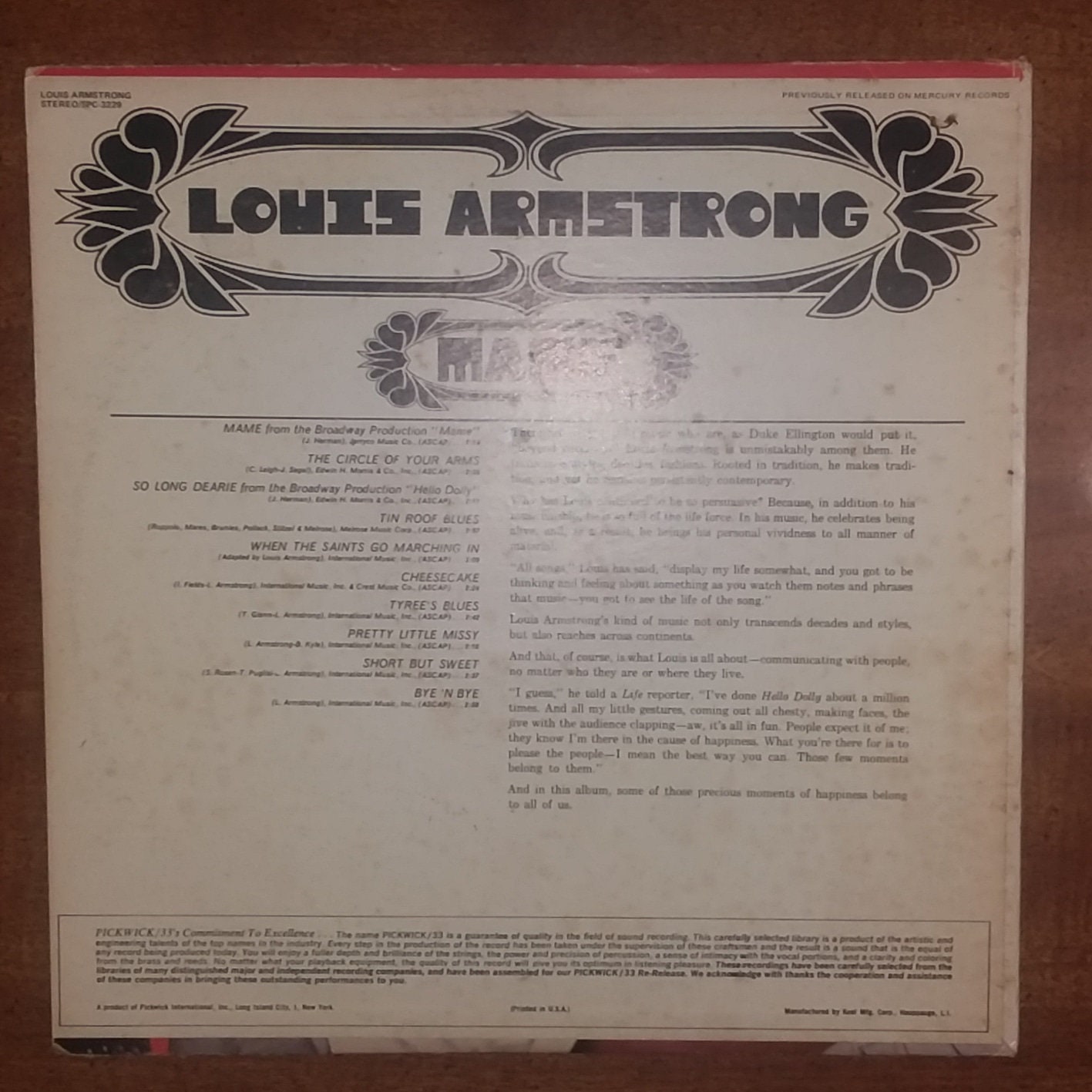 Louis Armstrong And His All-Stars - Ambassador Satch / [CL 840