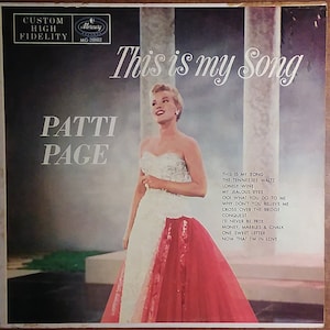 Patti Page - This is My Song MG-20102 Vinyl Record LP 1957