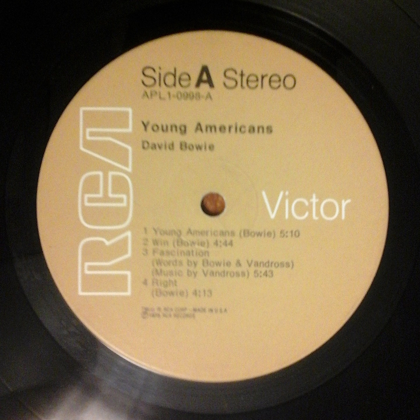 David Bowie - Young Americans APL1-0998-A Vinyl Record LP 1975 - Etsy