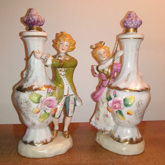 Vintage Lenwile Ardalt Japan Hand Painted Porcelain China Perfume