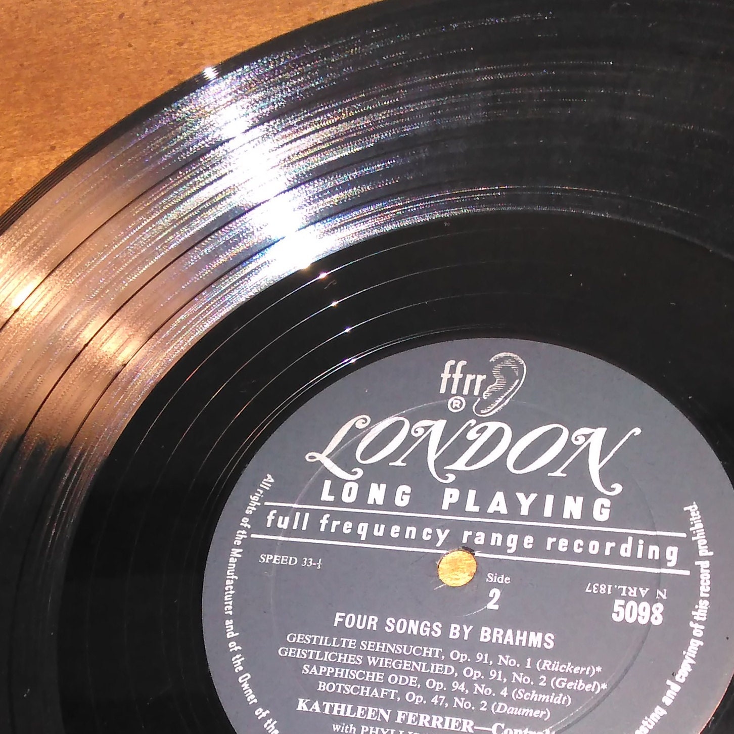 Kathleen Ferrier- Brahms 5098 Vinyl Record LP - Etsy