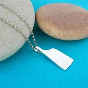 Personalised Rowing Oar Silver Pendant Necklace