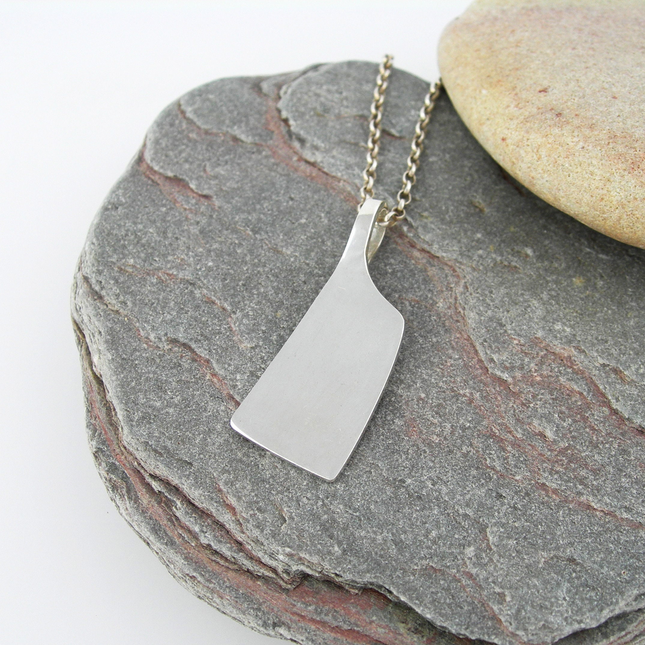 Personalised Rowing Oar Silver Pendant Necklace Etsy UK