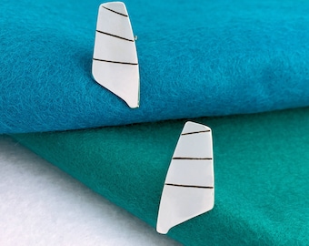 Personalised Windsurfer Silver Cufflinks