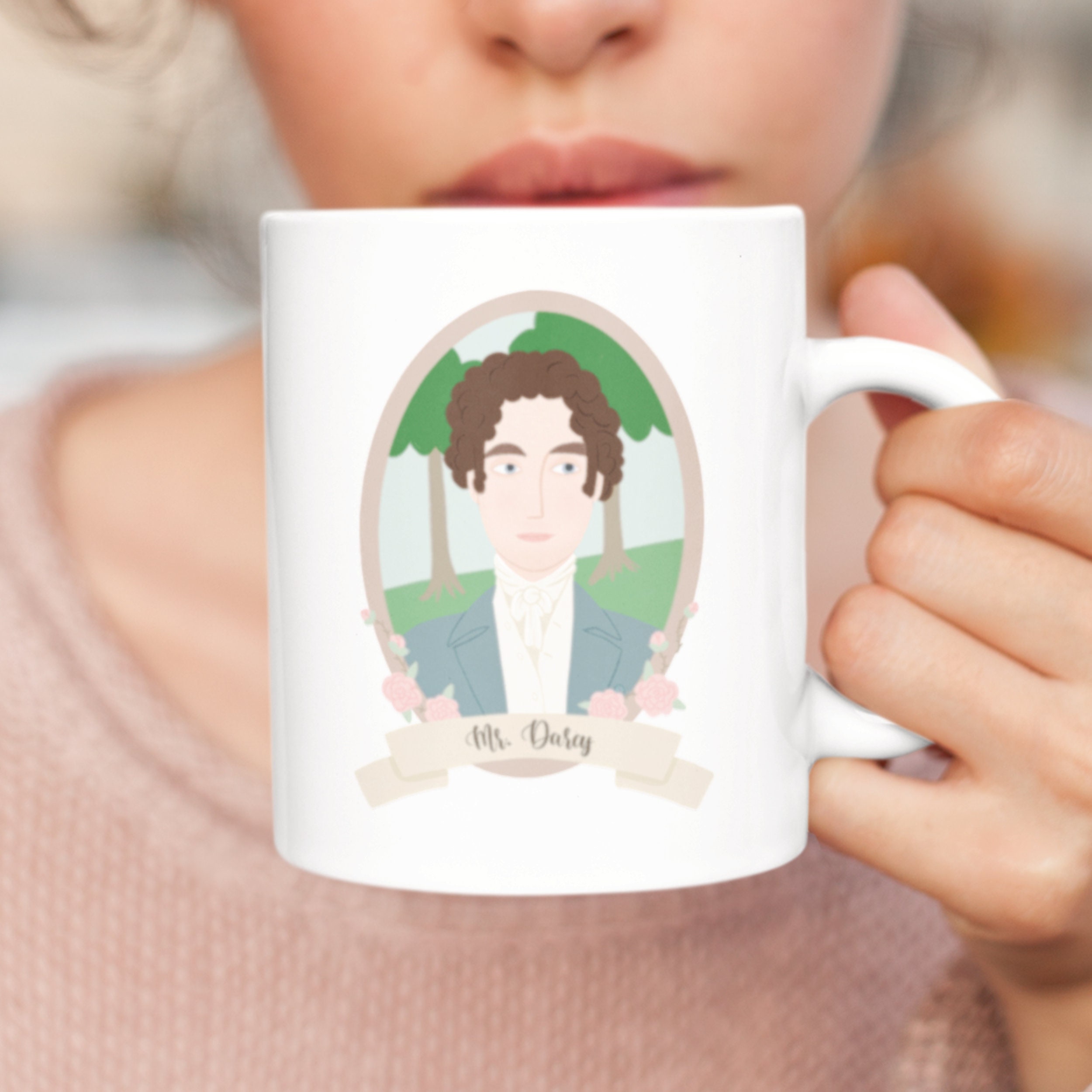 Mr Darcy 11oz taza de café orgullo y prejuicio de Jane Etsy
