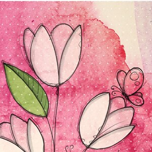 carte de souhaits \\ tulipes