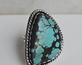 Anillo de declaración turquesa