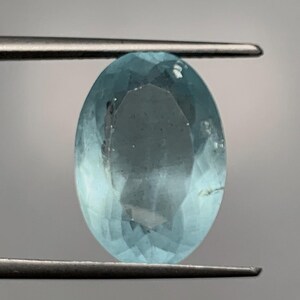 Wunderbarer natürlicher Aquamarin-Edelstein, ovale Form facettierter geschliffener Stein, Aquamarin für die Schmuckherstellung, März Birthstone, 11.5 x 16 mm 7,90 Ct.