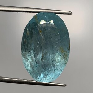 Echter natürlicher Aquamarin-Edelstein, ovale Form facettierter Stein, Aquamarin für die Schmuckherstellung, März Birthstone, 13x19.5 mm 13.50 Ct.