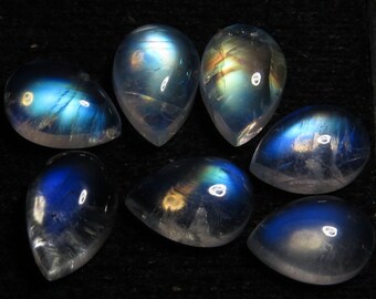 14.15 Crt 15 pcs 5 A Best Quality Rainbow Moonstone Blue Fire Cabochon Oval Size 5x7 mm