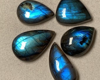 Excellent Labradorite Handmade Cabochon, Amazing High Quality Fancy Shape Blue Fire Labradorite For Making Jewelry, 15x22 To 17x26 MM 104 Ct