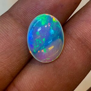 New Arrival Welo Ethiopian Beautiful Opal Top High Grade Quality Oval shape Smooth Polished Multi Fire Cabochon 11x15 mm height 6 mm image 6