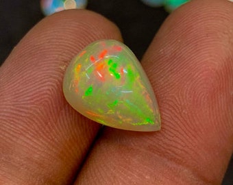 New Arrival Welo Ethiopian Beautiful Opal Top High Grade Quality  Smooth Polished Multi Fire Cabochon Size - 10x14 mm - height - 7 mm