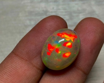 Ethiopian Opal Rare Top Quality Opal Stunning Flash Fire Natural Designer Collection For Sale Size - 14x18 mm-height - 8.60 mm