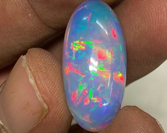 Ethiopian Opal Top High Great Rare Quality Stunning Flash Fire Natural Designer Collection Oval Shape Size - 12x24 mm - Height - 7 mm