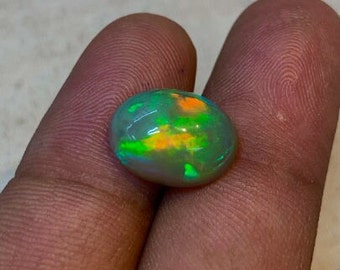 New Arrival Welo Ethiopian Beautiful Opal Top High Grade Quality Oval Shape Smooth Polished Multi Fire Cabochon 10x14 mm - height - 6 mm