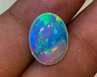 New Arrival Welo Ethiopian Beautiful Opal Top High Grade Quality Oval shape Smooth Polished Multi Fire Cabochon 11x15 mm - height - 6 mm