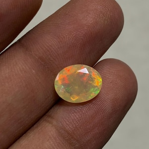 Welo Ethiopian Opal, High Grade Quality Awesome Full Fire Flashy Oval Shape Cut Stone Rare Collection For Making Jewelry, 8.5x10.5MM 1.70 CT