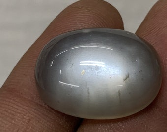 Cabochon Natural Gray Moonstone, Hand Polish Moonstone, 16x23 mm, 26.45 Ct, Oval Shape Gemstone, Use For Jewellery, Gifted Stone,