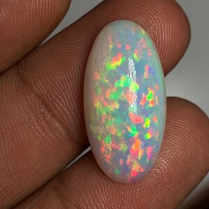 Rare!!!! Natural Ethiopian Opal, Oval Shape Opal Cabs, Jewelry Making Opal, October Birthstone, 11.5x22 MM, 6.80 Ct, Flashy Fire Opal.