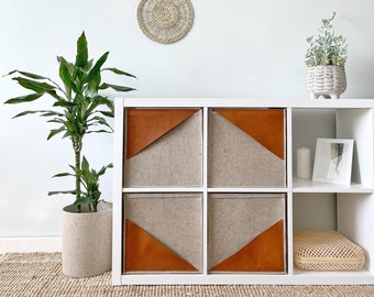 Modern storage baskets for shelves. Felt cube 13 inch. Closet organizer bin