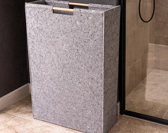 Extra Narrow 6 Inch Wide Laundry Hamper for Tight Spaces | Tall Felt Basket