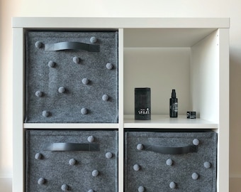 Square storage baskets| Ikea KALLAX insert| Felt box 13&quot;