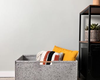 Closet Storage Baskets Set of 2 Felt Bins for Shelf Organization