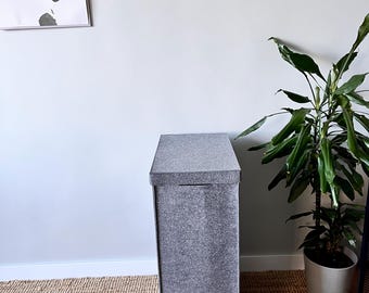 Laundry Hamper with Lid Large Felt Basket with Removable Liner