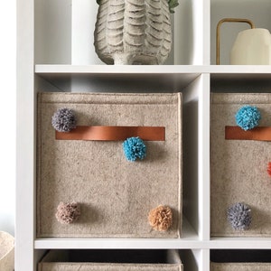 EKET Storage Cube. 11.5 Inch Insert Box With Big Wool Pompoms - Etsy