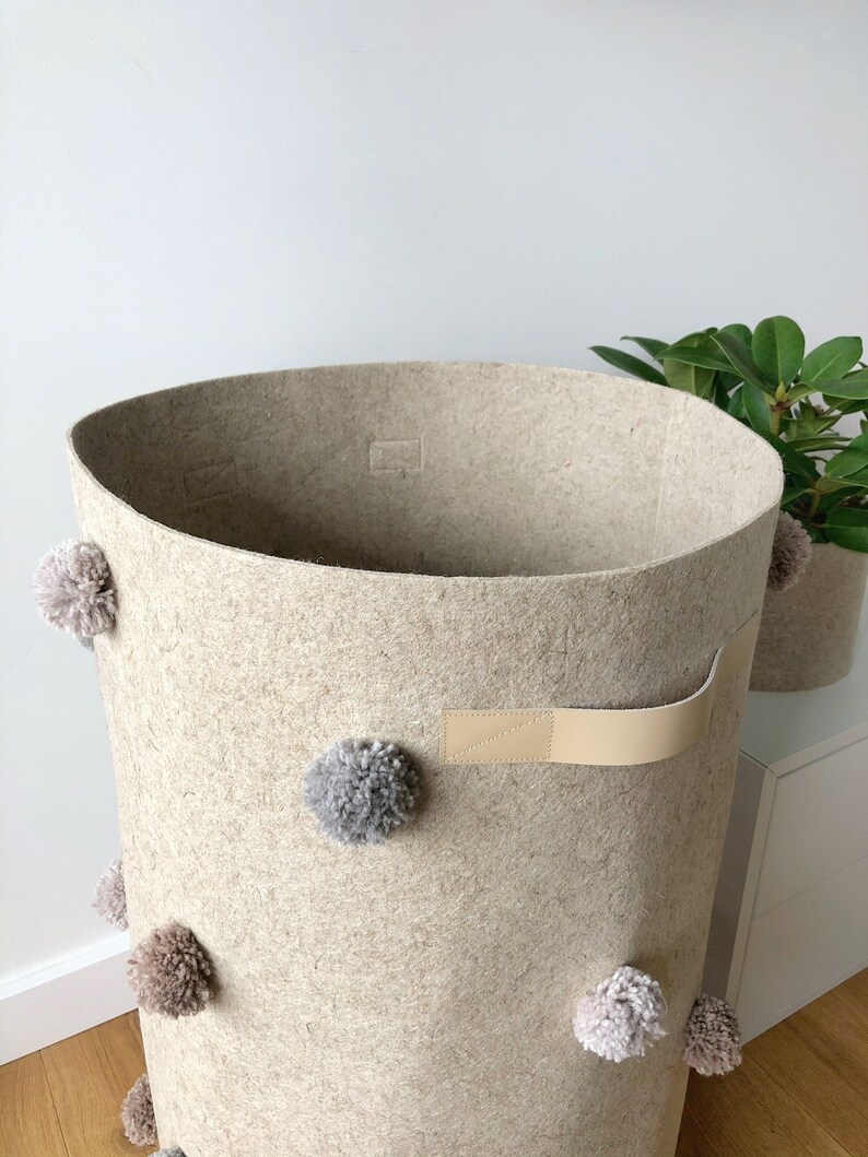 Big Felt Laundry Hamper. Extra Large Blanket Storage Basket Etsy
