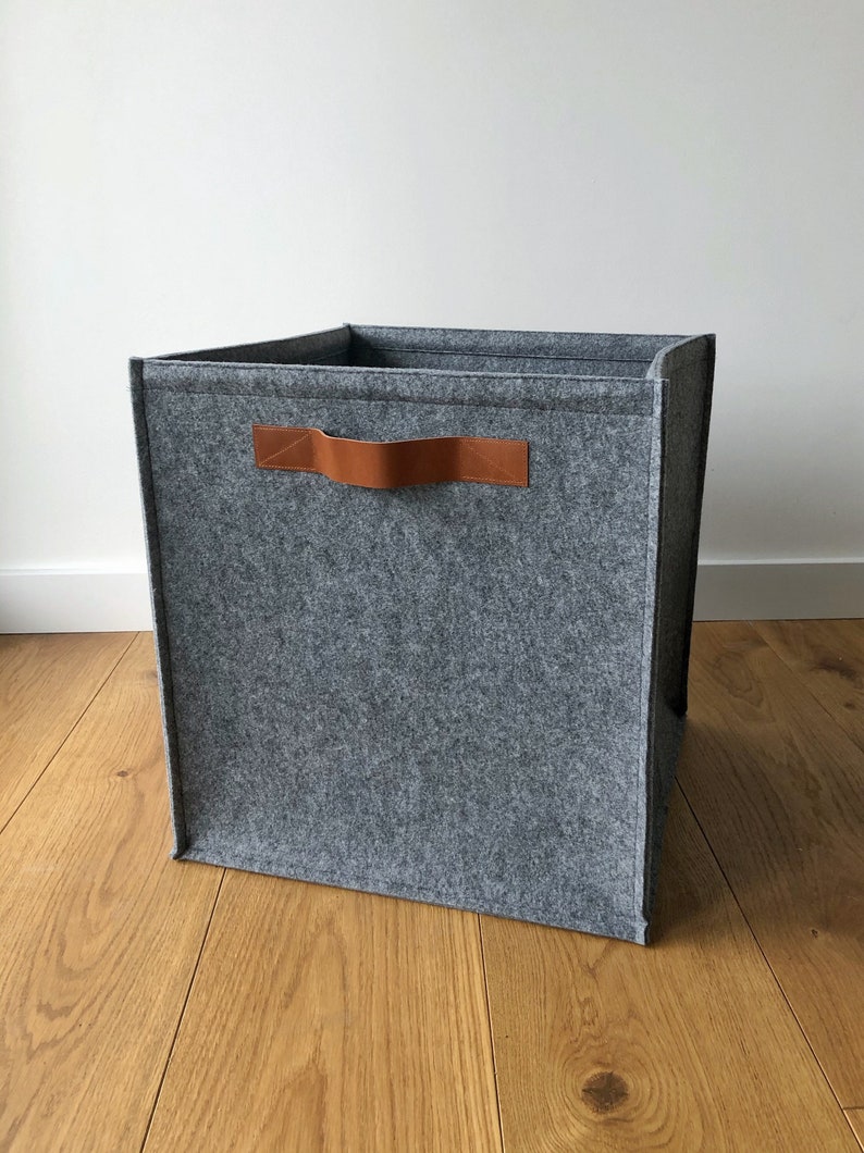 Square IKEA Insert Basket Felt сube Box Minimalist Decor Etsy