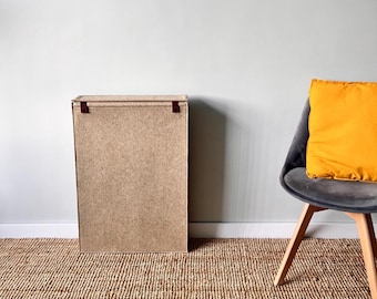 Super wide and slim felt storage bin with flip lid