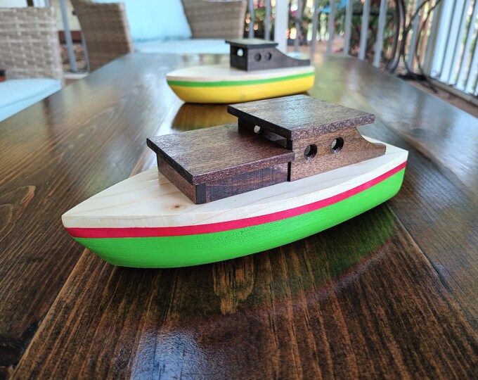 Wooden Toy Boat, Handcrafted Kids Toy, Water Play, Floating Boat. - Etsy